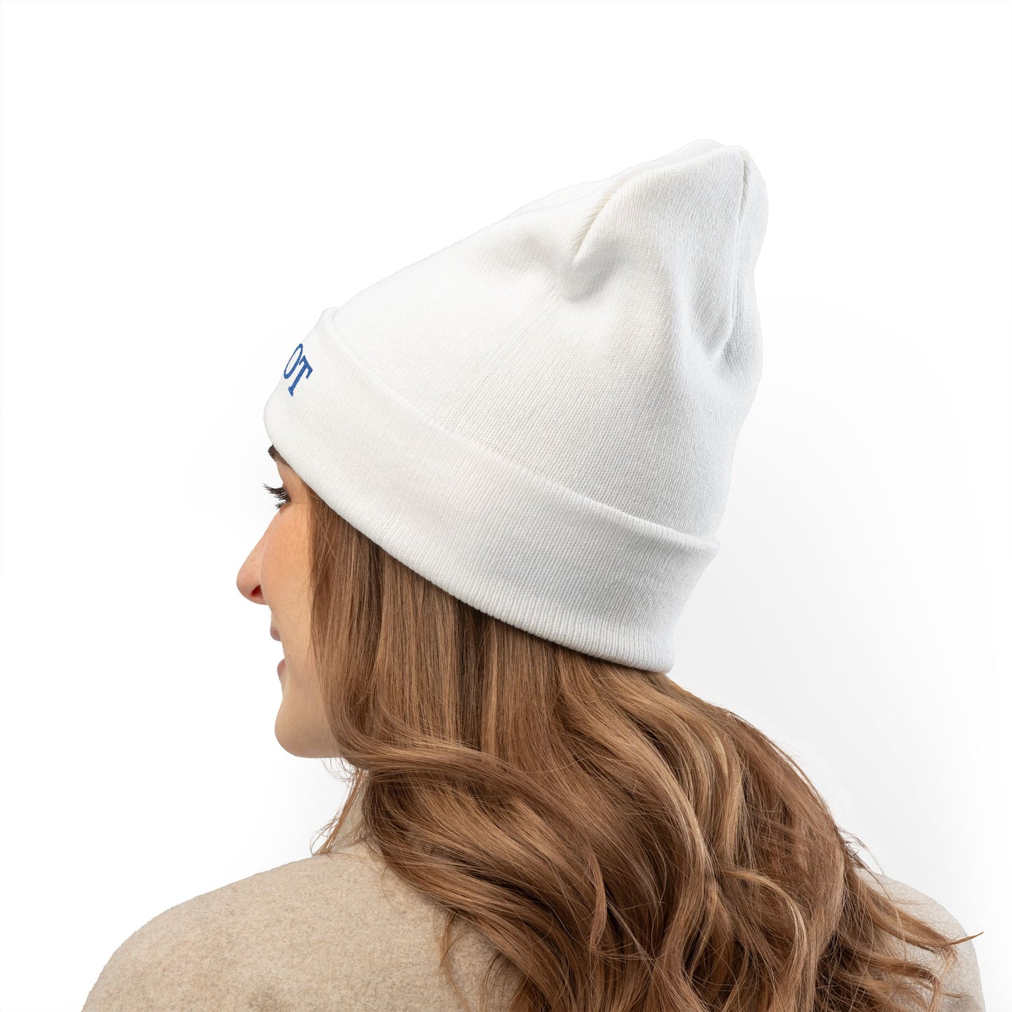 Patriotic Knit Beanie with Embroidery Colors Winter Hat, Gift for Veterans, Independence Day, Christmas, Cozy Fashion