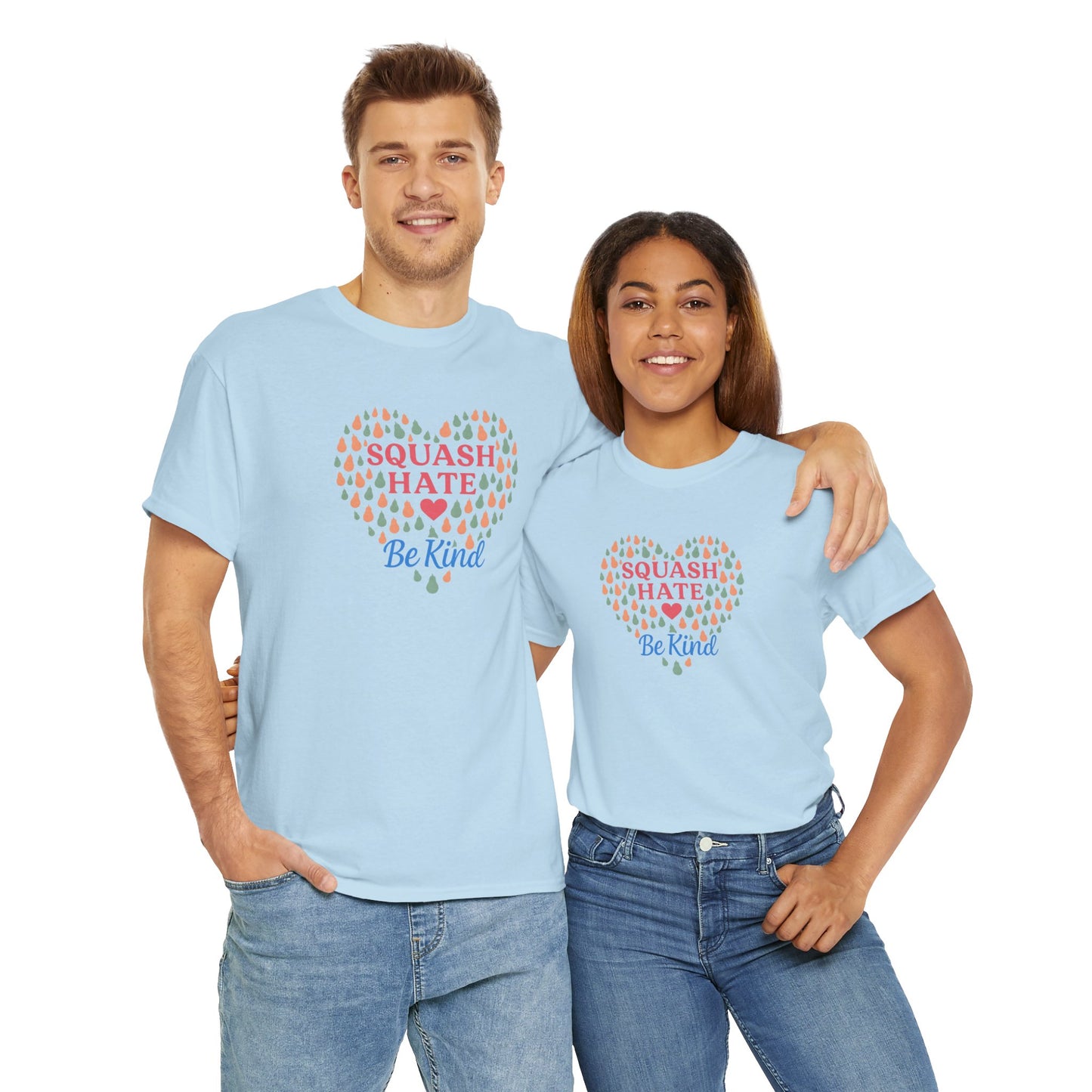 Squash Hate Be Kind T-Shirt – Casa de Common Sense® | Unisex Heavy Cotton Tee, Positive Message Shirt, Everyday Wear
