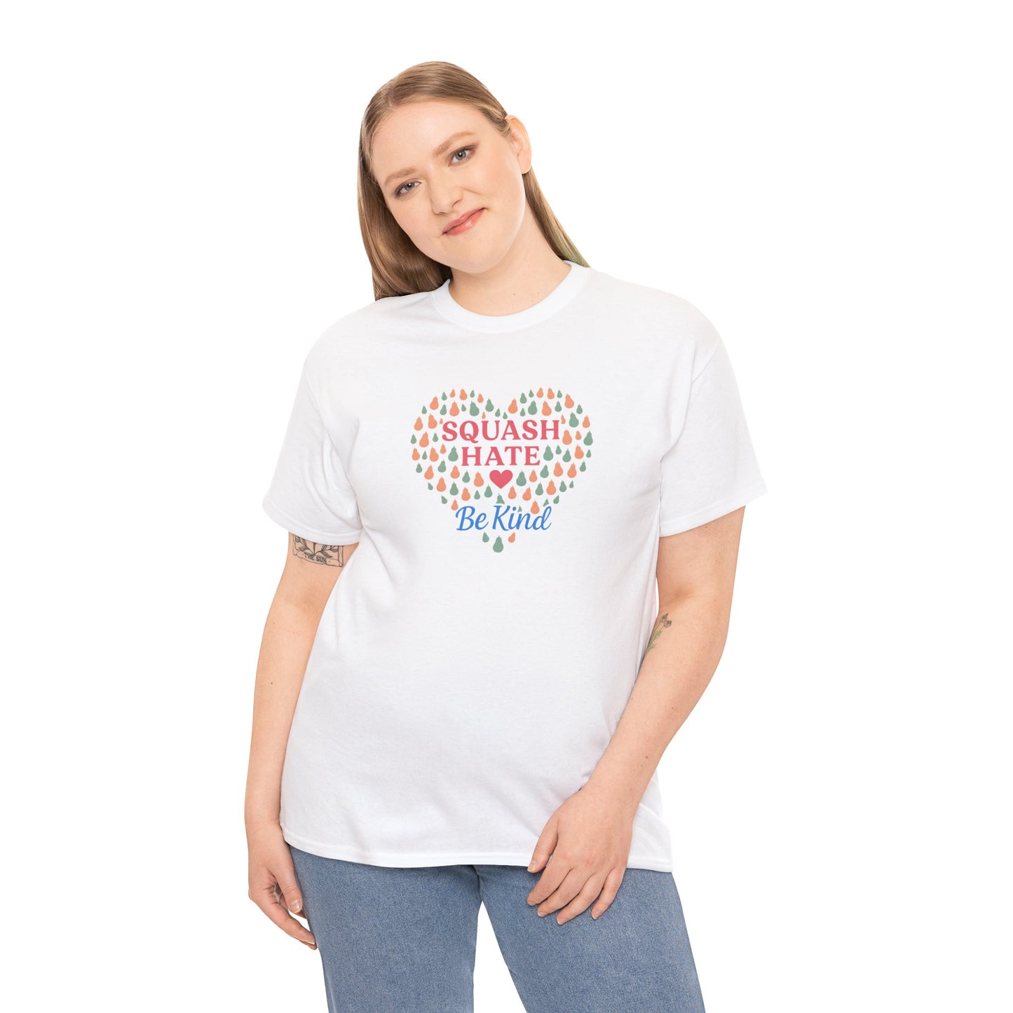 Squash Hate Be Kind T-Shirt – Casa de Common Sense® | Unisex Heavy Cotton Tee, Positive Message Shirt, Everyday Wear