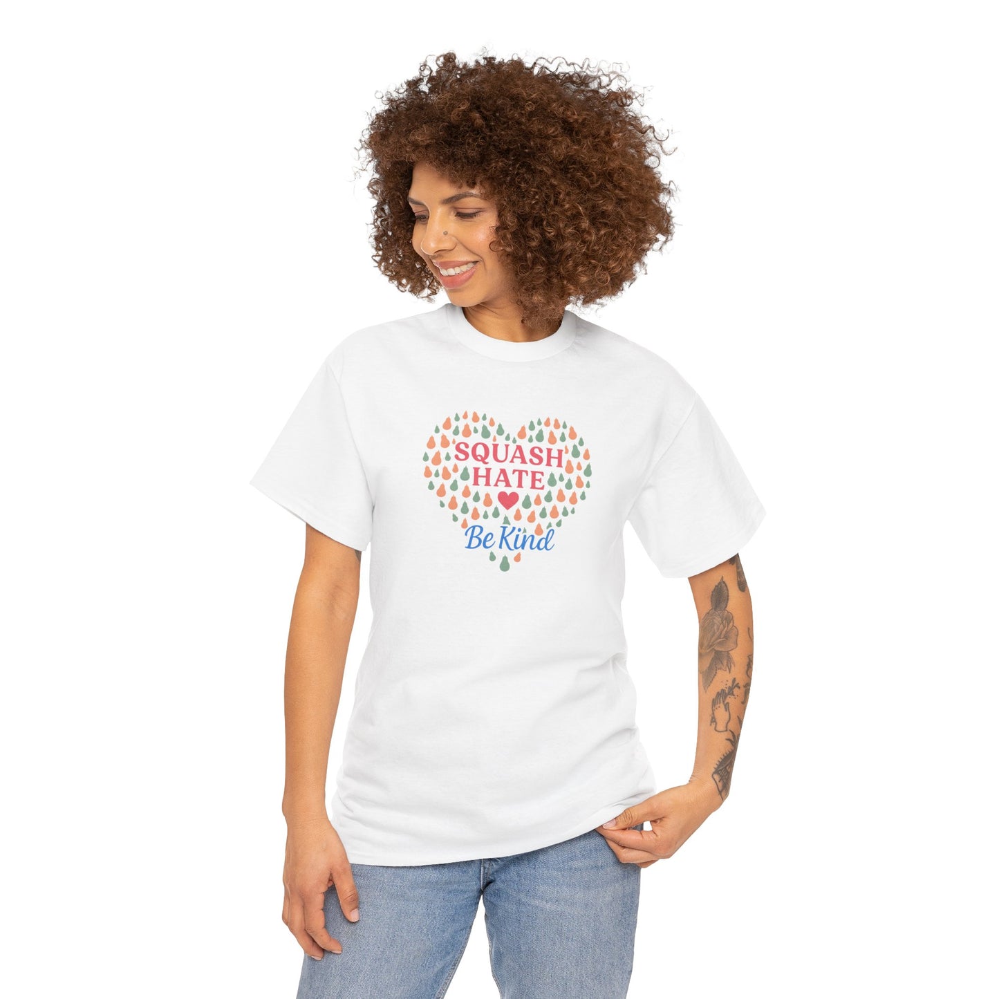 Squash Hate Be Kind T-Shirt – Casa de Common Sense® | Unisex Heavy Cotton Tee, Positive Message Shirt, Everyday Wear