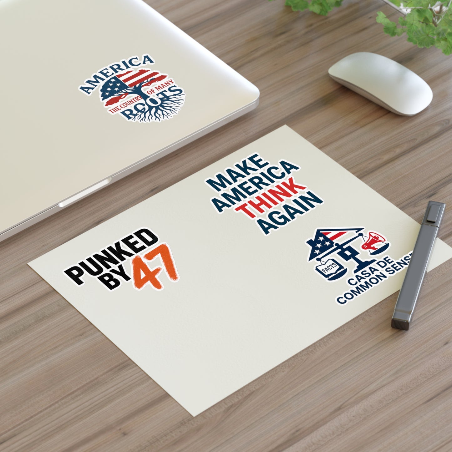 Casa de Common Sense Sticker Sheet – Die-Cut Political Satire Decals (8.5x11)