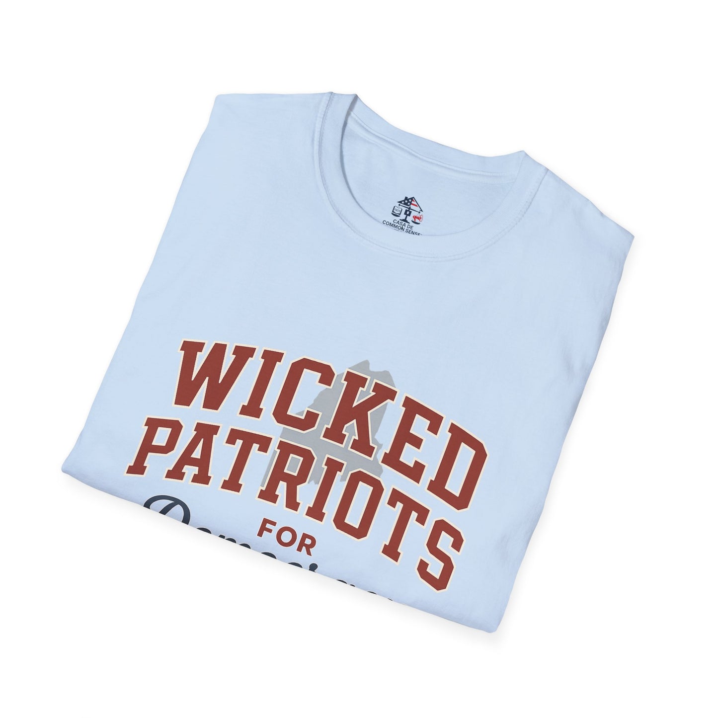 Wicked Patriots for Democracy T-Shirt | Unisex Softstyle Tee for Political Activism, Casual Wear, Gift for Independence Day, Election Day