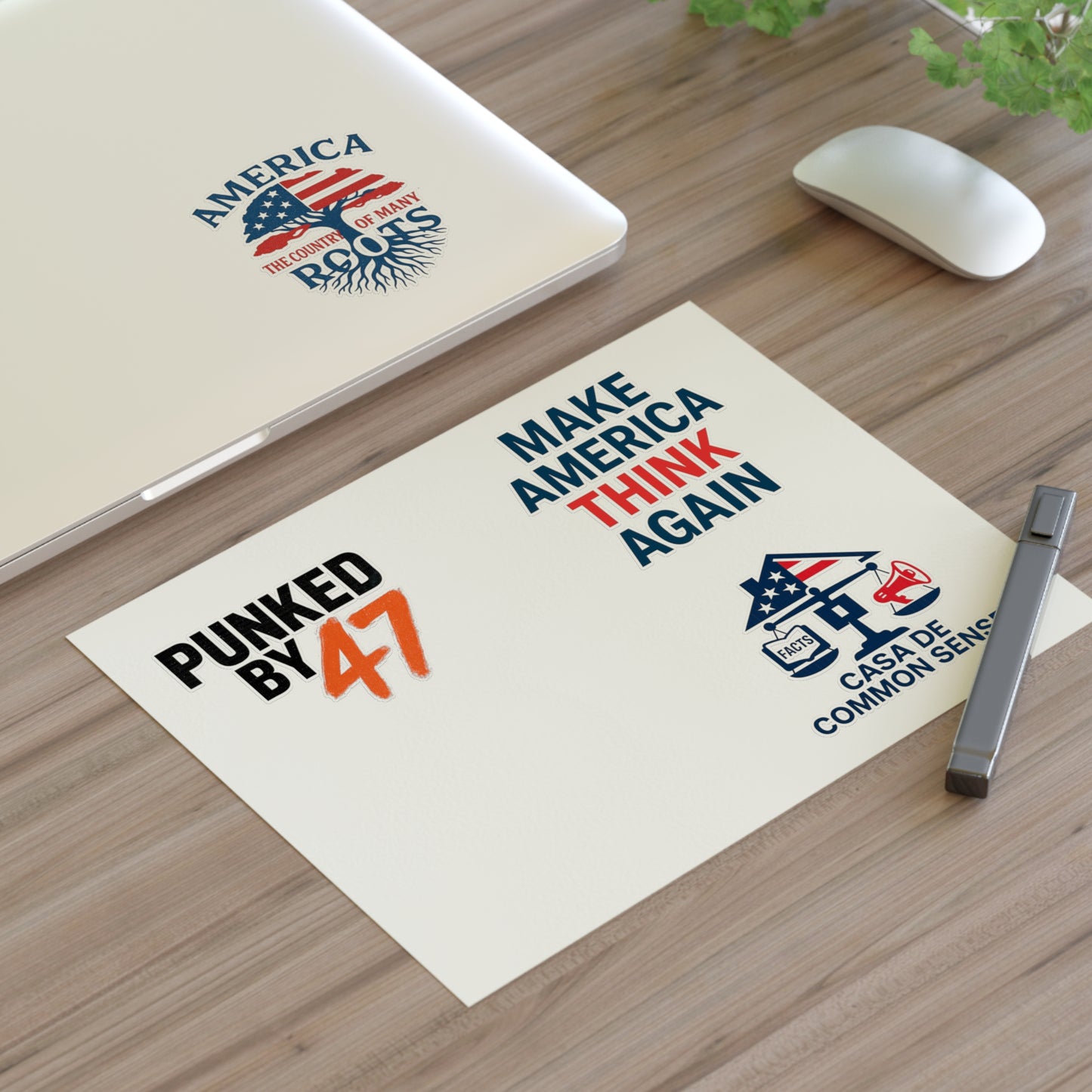 Casa de Common Sense Sticker Sheet – Die-Cut Political Satire Decals (8.5x11)