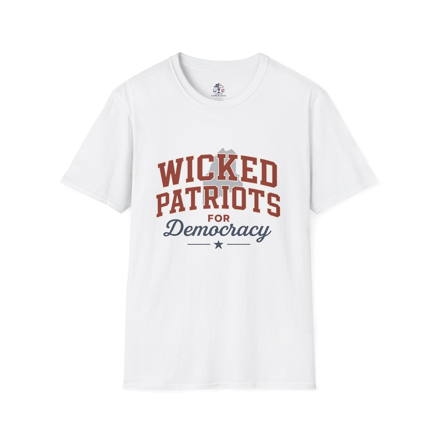 Wicked Patriots for Democracy T-Shirt | Unisex Softstyle Tee for Political Activism, Casual Wear, Gift for Independence Day, Election Day