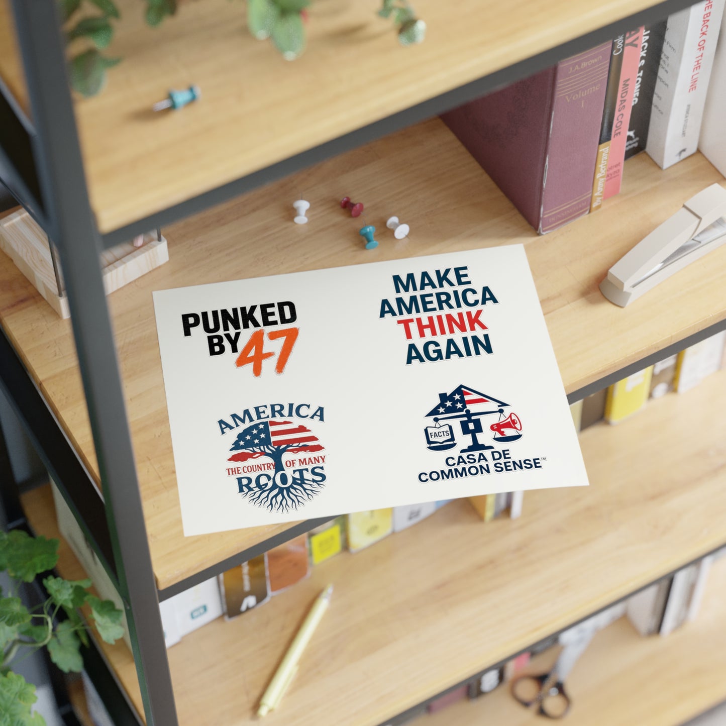 Casa de Common Sense Sticker Sheet – Die-Cut Political Satire Decals (8.5x11)