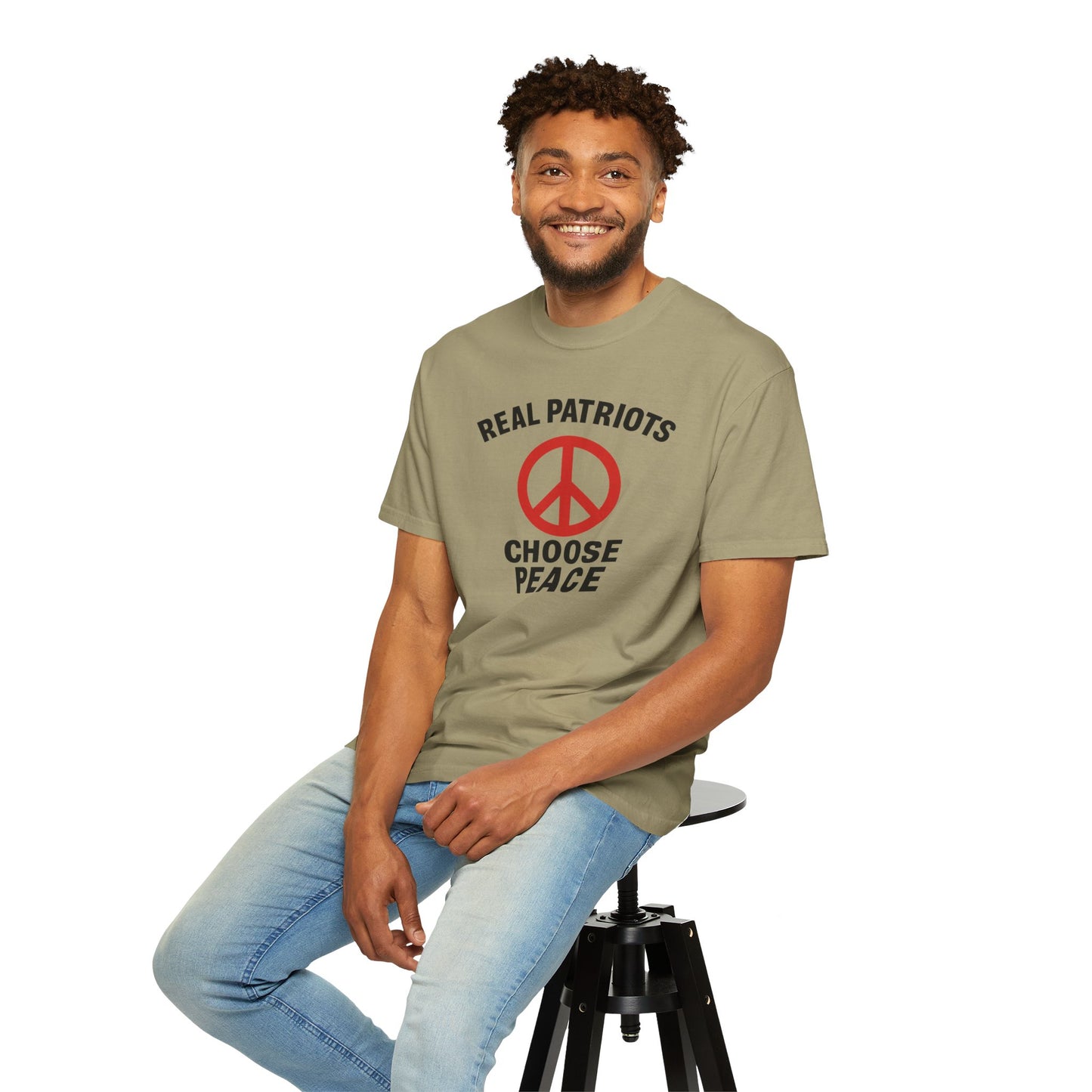 Real Patriots Choose Peace T-Shirt – Unisex Graphic Tee, Activist Shirt, Casual Everyday Wear, Comfortable Cotton Top
