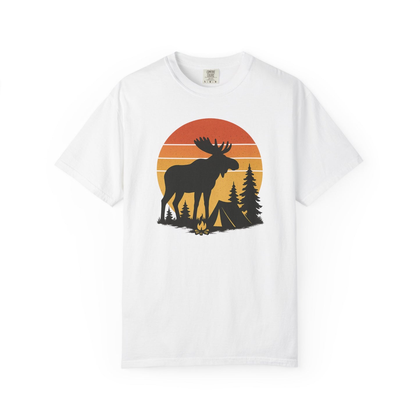 Moose Camping Sunset T-Shirt