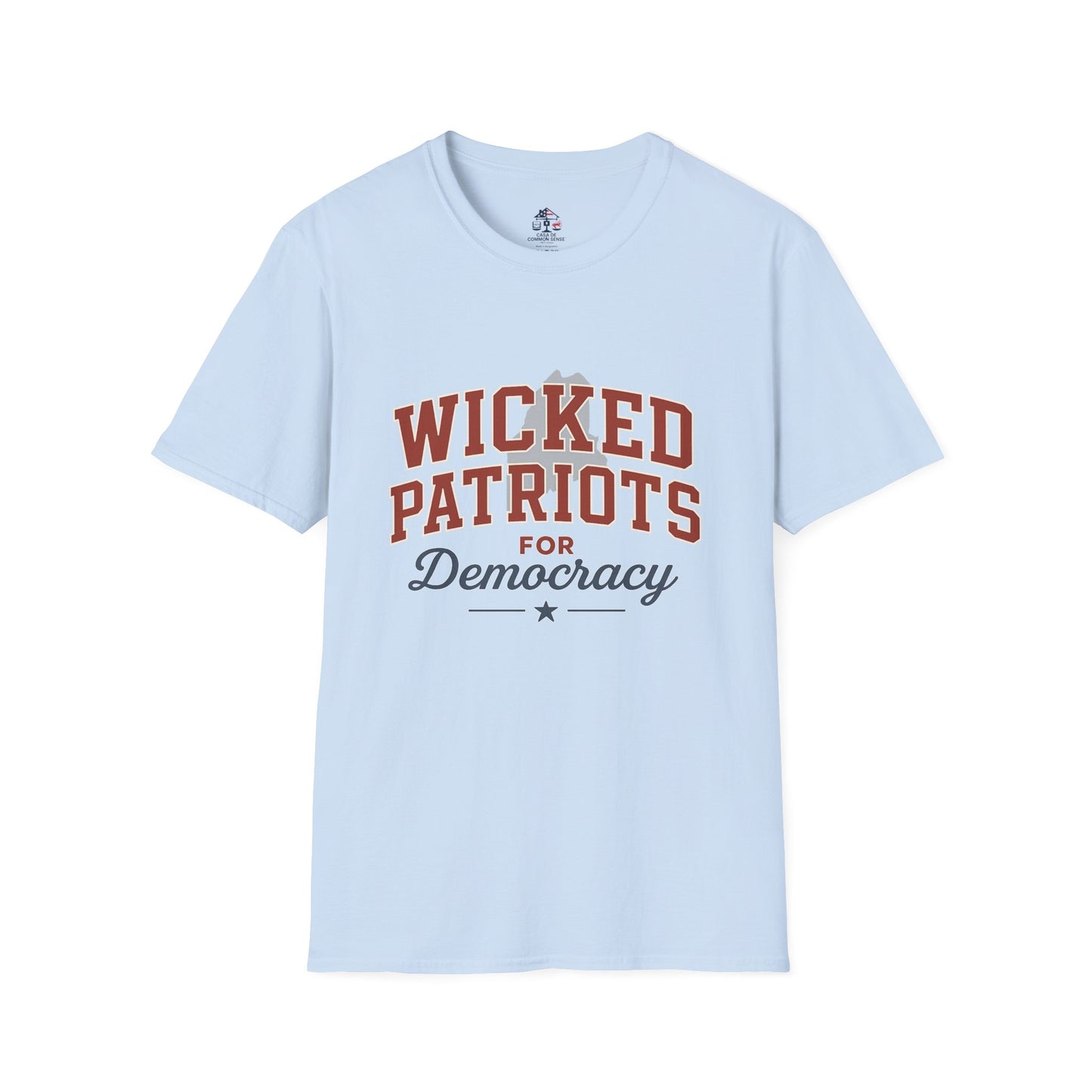 Wicked Patriots for Democracy T-Shirt | Unisex Softstyle Tee for Political Activism, Casual Wear, Gift for Independence Day, Election Day