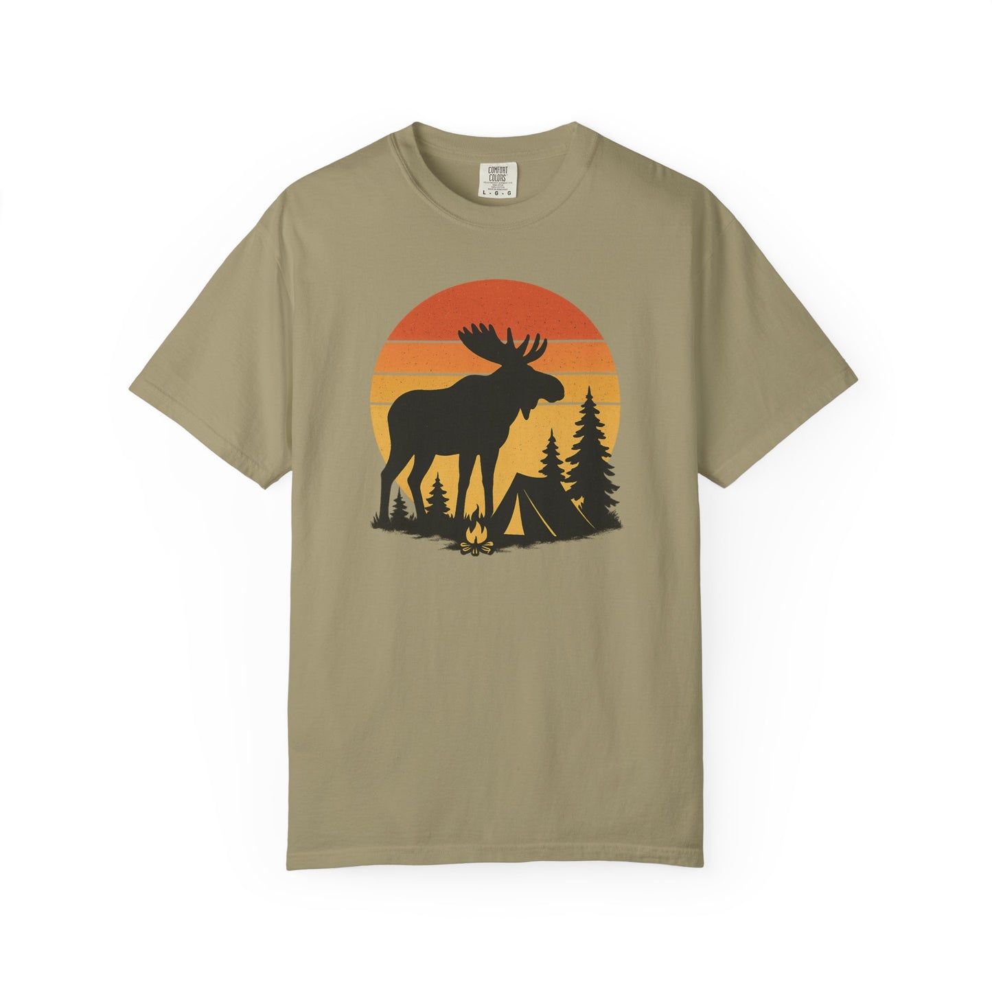 Moose Camping Sunset T-Shirt