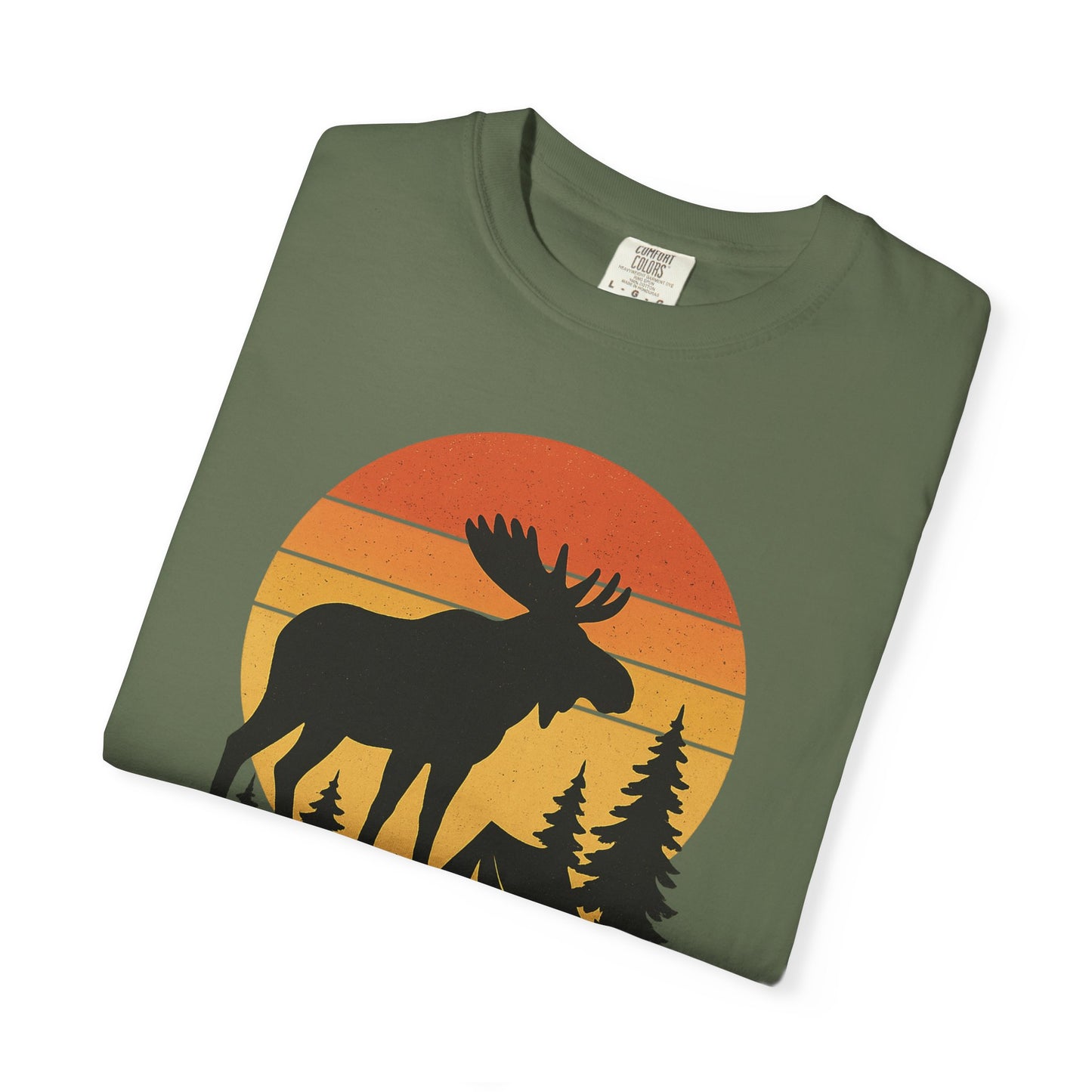 Moose Camping Sunset T-Shirt