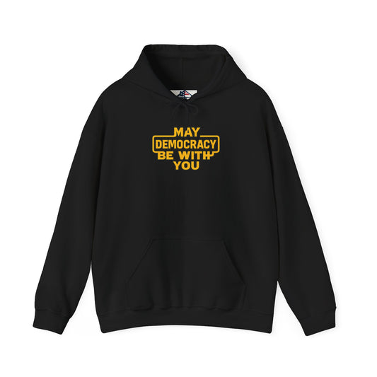 Democracy Themed Hoodie, May Democracy Be With You Sweatshirt, Political Apparel, Activism Gift, Unisex Hooded Sweatshirt, Election [...]
