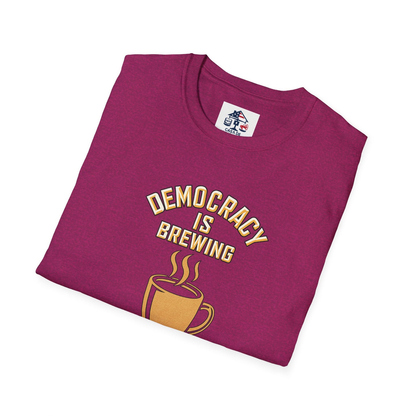 Copy of Democracy Is Brewing – Patriotic Graphic T-Shirt