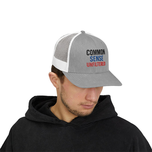 COMMON SENSE UNFILTERED – 3-Color Statement Graphic