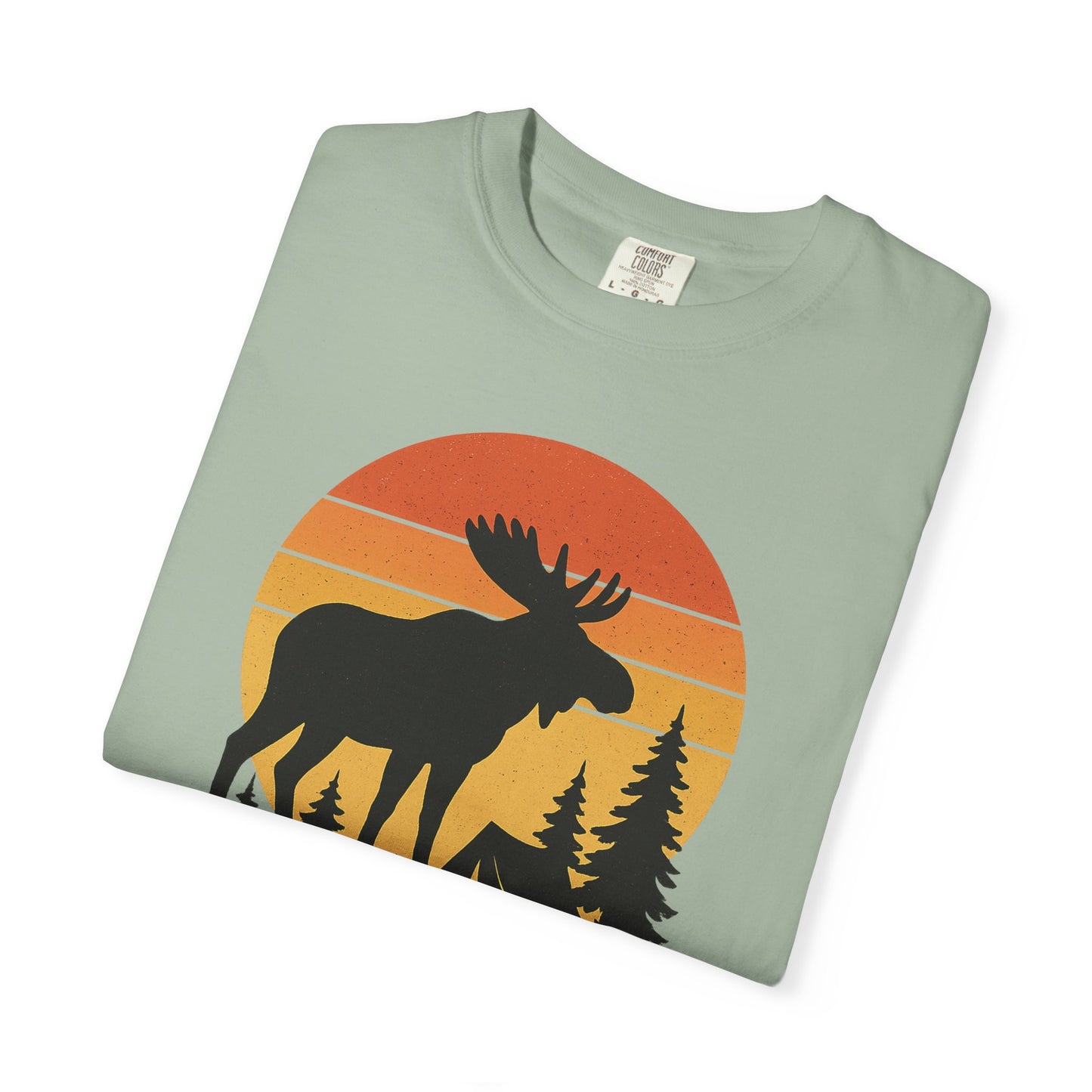 Moose Camping Sunset T-Shirt