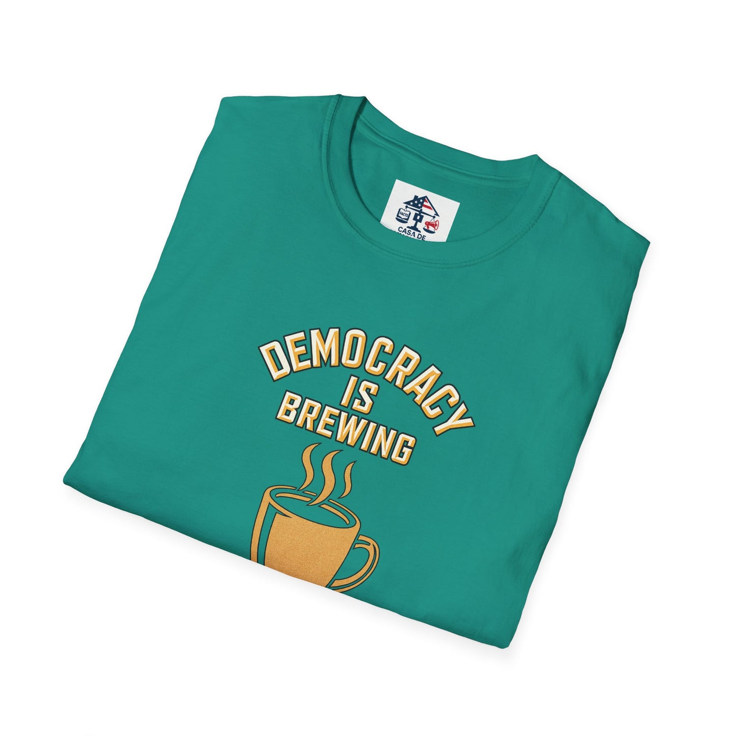 Copy of Democracy Is Brewing – Patriotic Graphic T-Shirt