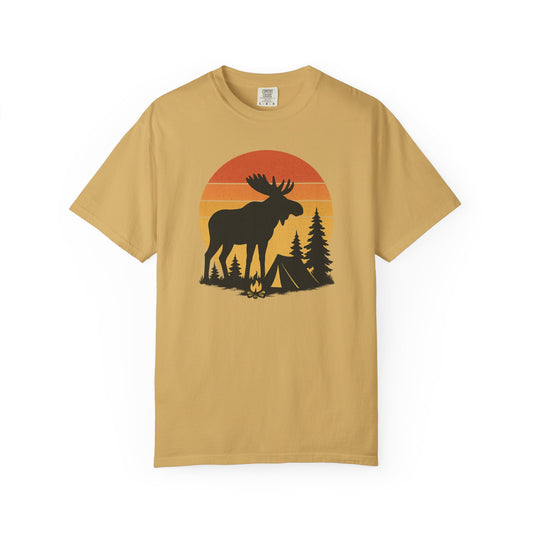 Moose Camping Sunset T-Shirt
