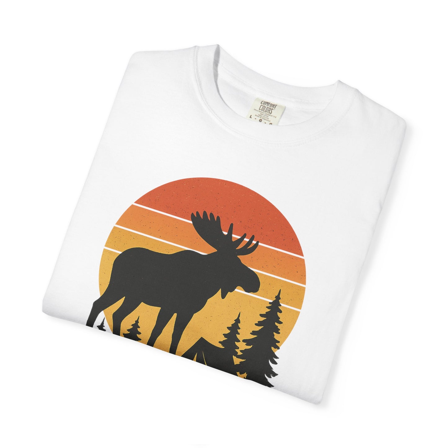 Moose Camping Sunset T-Shirt