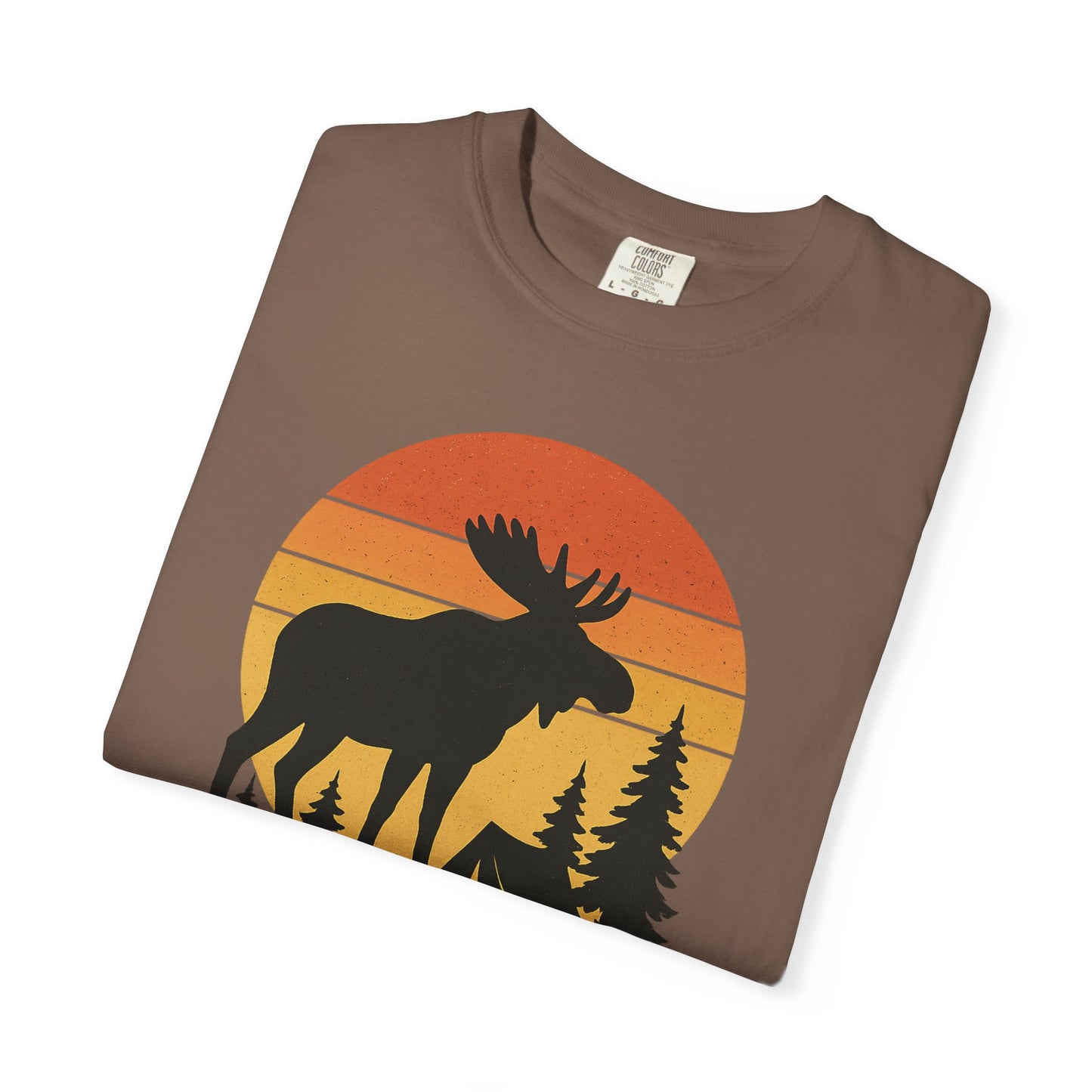 Moose Camping Sunset T-Shirt