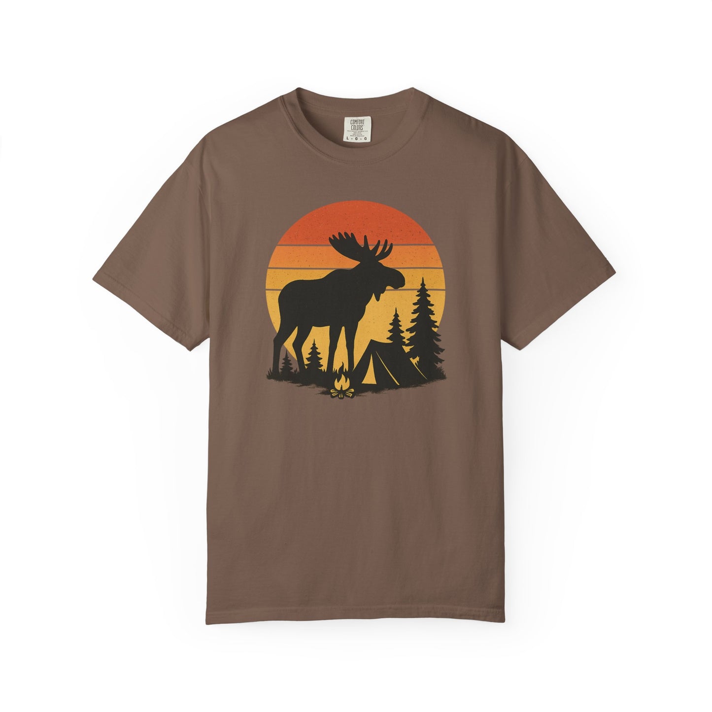 Moose Camping Sunset T-Shirt